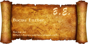 Bucsu Eszter névjegykártya